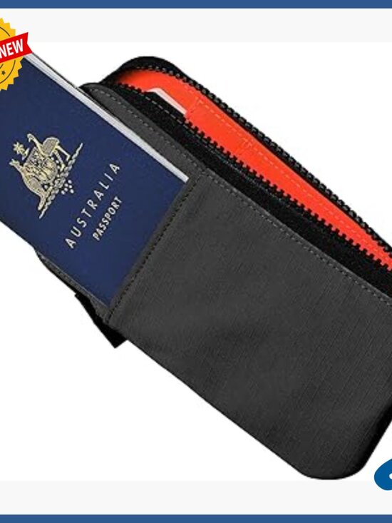 RFID Blocking Travel Wallet with 3 Passport Pockets 2 Card Slots